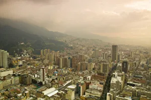 Colombia, Bogota, View of Central Bogota at dusk Colombia, Bogota, View of Central Bogota at dusk