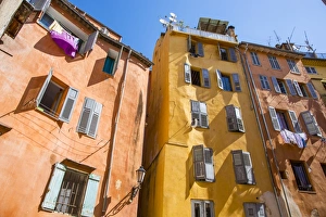 Colouful buildings, Grasse, Alpes-Maritimes, Provence-Alpes-Cote D'Azur Colouful buildings, Grasse, Alpes-Maritimes, Provence-Alpes-Cote D'Azur