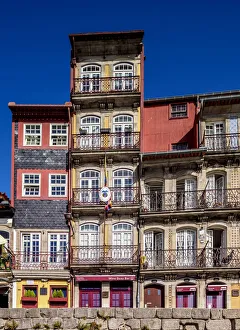 Colourful houses at Cais da Estiva, Porto, Portugal Colourful houses at Cais da Estiva, Porto, Portugal
