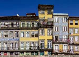 Colourful houses at Cais da Ribeira, Porto, Portugal Colourful houses at Cais da Ribeira, Porto, Portugal