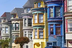 Colourfully painted Victorian houses in the Haight-Ashbury district of San Francisco Colourfully painted Victorian houses in the Haight-Ashbury district of San Francisco