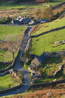 Country lane & houses, Snowdonia, North Wales, UK Country lane & houses, Snowdonia, North Wales, UK