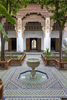 Archaeological Site of Volubilis Gallery: Courtyard gardens at Bahia Palace (Palais de la Bahia). Marrakech-Safi (Marrakesh-Tensift-El Haouz)