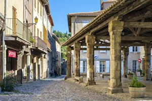 Covered market hall on main square of Lagrasse, Aude Department, Languedoc-Roussillon Covered market hall on main square of Lagrasse, Aude Department, Languedoc-Roussillon
