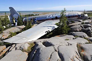 Crashed plane Miss Piggy near Churchill, Hudson Bay, Manitoba, Canada Crashed plane Miss Piggy near Churchill, Hudson Bay, Manitoba, Canada