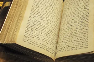 Cree-Bible, Parks Canada Visitor Centre, Churchill, Hudson Bay, Manitoba, Canada Cree-Bible, Parks Canada Visitor Centre, Churchill, Hudson Bay, Manitoba, Canada