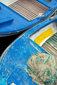 Croatia, Cres Island, Valun, fishing Boat and net Croatia, Cres Island, Valun, fishing Boat and net