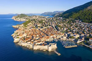 Croatia, Dubrovnik, Aerial view of the old town Croatia, Dubrovnik, Aerial view of the old town