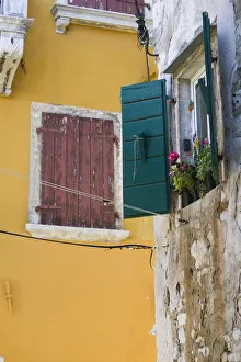 Croatia, Istria, Rovinj, old town building detail Croatia, Istria, Rovinj, old town building detail