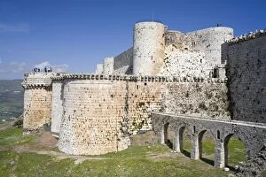 Walls Collection: Crusader castle Krak des Chevaliers (1140-1260), Syria