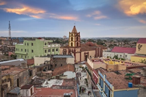 Cuba, Camaguey, Camaguey Province, City view looking towards Iglesia De Nuestra SeaA±ora Cuba, Camaguey, Camaguey Province, City view looking towards Iglesia De Nuestra SeaA±ora