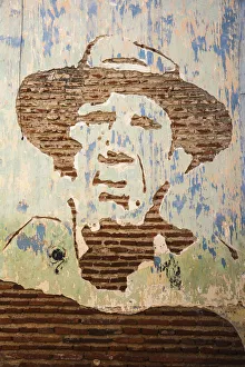Cuba, Camaguey, Camaguey Province, Mural on wall near Parque Marti