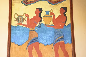 Cup-Bearer Fresco In The South Propylon, The Minoan Palace Of Knossos, Knossos, Heraklion Cup-Bearer Fresco In The South Propylon, The Minoan Palace Of Knossos, Knossos, Heraklion