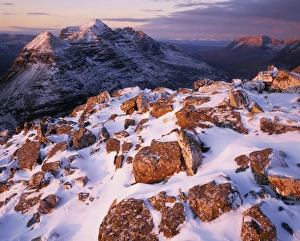 Dawn on Ben Eighe looking towards Liatach Dawn on Ben Eighe looking towards Liatach