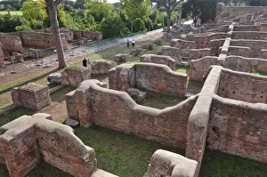 The Decumanus Maximus (main avenue of Ostia Antica) at the mouth of the River Tiber The Decumanus Maximus (main avenue of Ostia Antica) at the mouth of the River Tiber