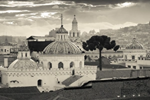 Two Domes of La Iglesia de la Compania de Jesus, Lined Dome of El Sagrario Church Two Domes of La Iglesia de la Compania de Jesus, Lined Dome of El Sagrario Church