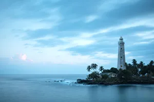 Dondra Lighthouse at twilight, South Coast, Sri Lanka, Asia Dondra Lighthouse at twilight, South Coast, Sri Lanka, Asia