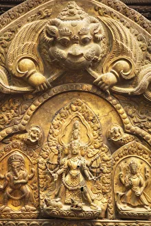 Detail above door of Patan Museum, Durbar Square, Patan (UNESCO World Heritage Site) Detail above door of Patan Museum, Durbar Square, Patan (UNESCO World Heritage Site)