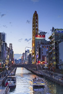 Dotombori at dusk, Osaka, Kansai, Japan Dotombori at dusk, Osaka, Kansai, Japan