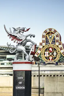 Dragon Statue at entrance to City of London, Blackfriars Bridge, London, England, UK Dragon Statue at entrance to City of London, Blackfriars Bridge, London, England, UK