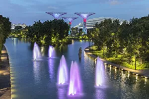 Gardens By The Bay Gallery: Dragonfly Lake and Supertrees, Gardens by the Bay, Singapore City, Singapore