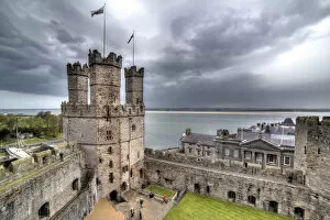 Castles and Town Walls of King Edward in Gwynedd Collection: The Eagle Tower, Castle, Caernarfon, Gwynedd, Wales, UK