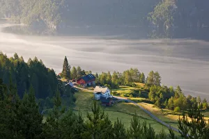 Early morning mist, Masfjorden, Hordaland, Norway Early morning mist, Masfjorden, Hordaland, Norway