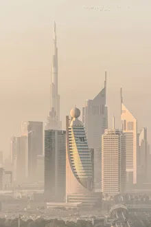 Early morning view of downtown Dubai skyline, United Arab Emirates, U.A.E Early morning view of downtown Dubai skyline, United Arab Emirates, U.A.E