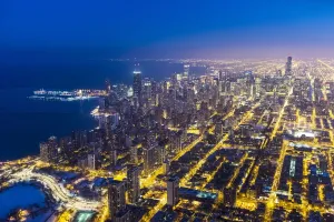 Chicago Winter Aerial Print