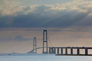 The East Bridge as seen from Korsor, Denmark, Scandinavia