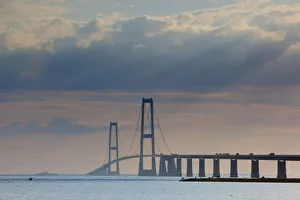 The East Bridge as seen from Korsor, Denmark, Scandinavia The East Bridge as seen from Korsor, Denmark, Scandinavia