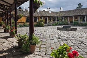 Ecuador, The beautiful Hacienda San Augustin de Callo is built on the site of an Inca palace Ecuador, The beautiful Hacienda San Augustin de Callo is built on the site of an Inca palace