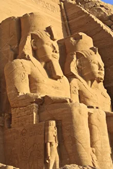 Lake Nasser Gallery: Egypt, Abu Simbel, Statues and Temple of Ramses II