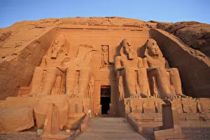 Lake Nasser Gallery: Egypt, Abu Simbel, Statues and Temple of Ramses II