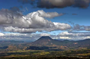 El Chingo Volcano, Borders Guatemala And El Salvador, Viewed From A Coffee Farm On El Chingo Volcano, Borders Guatemala And El Salvador, Viewed From A Coffee Farm On