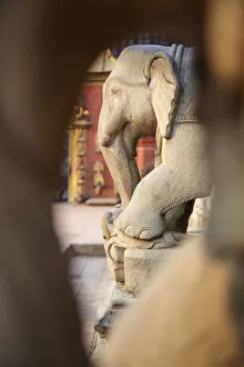 Elephant statues outside Vatsala Durga Temple, Durbar Square, Bhaktapur (UNESCO World Elephant statues outside Vatsala Durga Temple, Durbar Square, Bhaktapur (UNESCO World