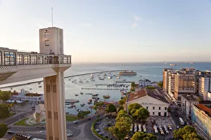 The Elevador Lacerda which links Salvador da Bahias Cidade Alta with Cidade The Elevador Lacerda which links Salvador da Bahias Cidade Alta with Cidade