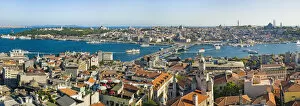 Images Dated 29th May 2008: Elevated view over the Bosphorus and Sultanahmet from the Galata Tower, Istanbul, Turkey, Europe