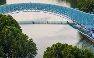 Elevated view of The Bridge of Peace, Tbilisi, Georgia Elevated view of The Bridge of Peace, Tbilisi, Georgia