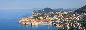 Elevated view over Stari Grad (Old Town) & Coastline, Dubrovnik, Dalmatia, Croatia Elevated view over Stari Grad (Old Town) & Coastline, Dubrovnik, Dalmatia, Croatia