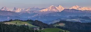 Images Dated 18th July 2014: Emmental Valley and Swiss alps in the background, Berner Oberland, Switzerland