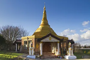 Prints of England, Birmingham, Edgbaston, Dhamma Talaka Peace Pagoda Birmingham Prints: Dhamma Talaka Peace Pagoda Print, Birmingham, England