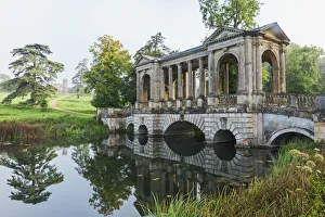 England, Buckinghamshire, Stowe, Stowe Landscape Gardens, The Palladian Bridge England, Buckinghamshire, Stowe, Stowe Landscape Gardens, The Palladian Bridge