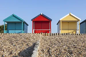 England, Hampshire, Calshot, Beach Huts England, Hampshire, Calshot, Beach Huts