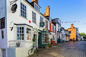 Travel Pix Collection: England, Hampshire, The New Forest, Lymington, Colourful Shop Fronts on Quay Hill