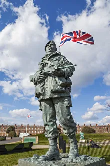 Royal Marine in Combat Fatigues Print, Portsmouth England
