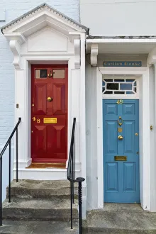 Prints of England, Hampshire, Portsmouth, Old Portsmouth, Colourful Georgian Era Doorways Portsmouth Prints: Colourful Georgian Doorways Print - Old Portsmouth, England