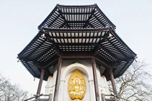 England, London, Battersea, Battersea Park, The Peace Pagoda England, London, Battersea, Battersea Park, The Peace Pagoda