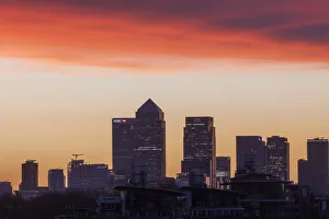 England, London, Docklands, Canary Wharf Skyline England, London, Docklands, Canary Wharf Skyline