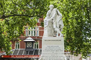 England, London, Leicester Square, Shakespeare Statue England, London, Leicester Square, Shakespeare Statue